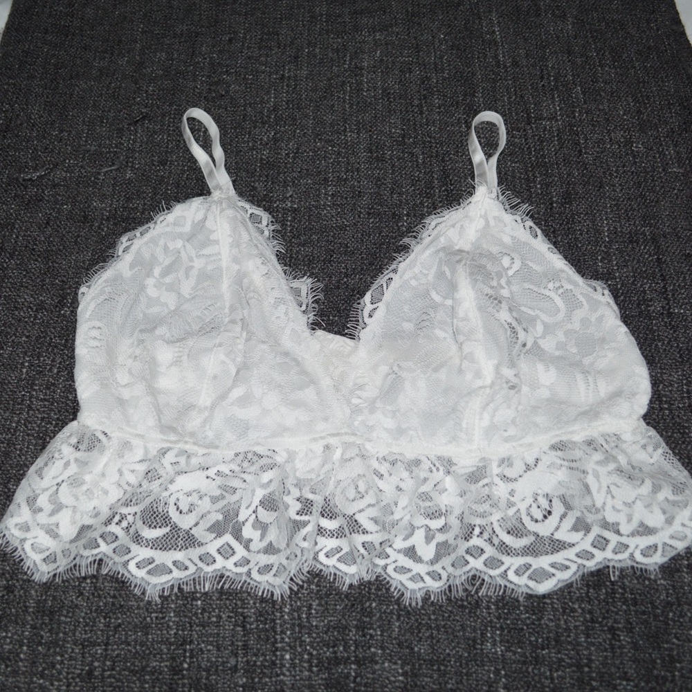 White Lace Bralette Top